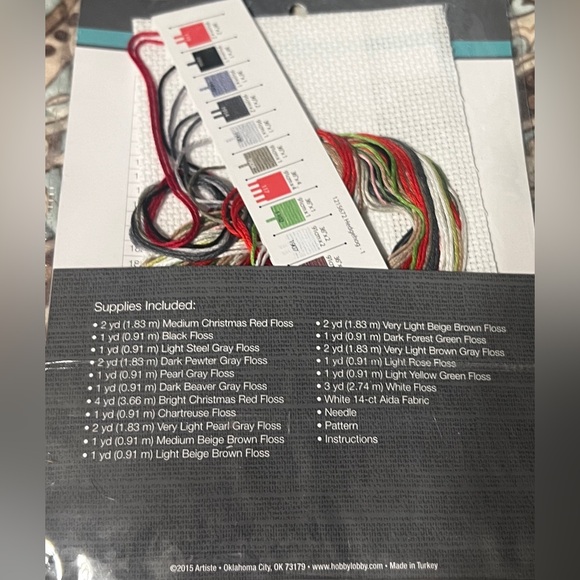 Zweigart Artiste Cross Stitch Kit Hedgehog and Mushroom - Picture 2 of 2